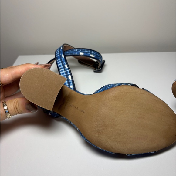 Tabitha Simmons Blue Cork Block Heel Sandals Size EU 36 - Picture 6 of 8